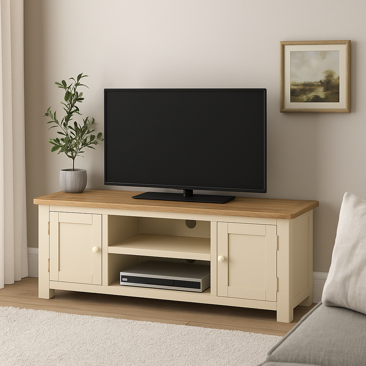 Portland Large TV Cabinet-stone