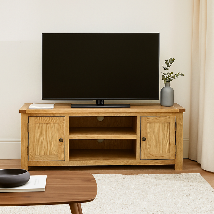 Portland Large TV Cabinet-oak