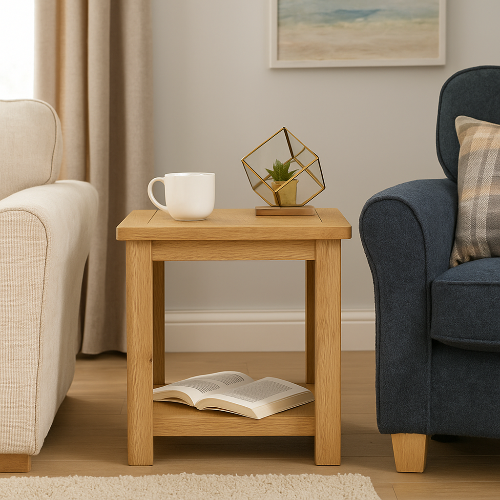 Portland Lamp Table-oak