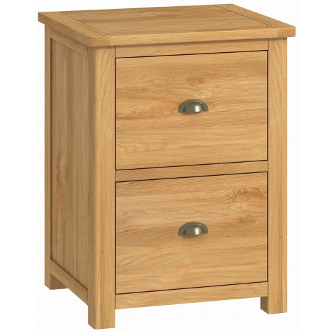 Portland Office 2 Drawer Filing Cabinet - oak