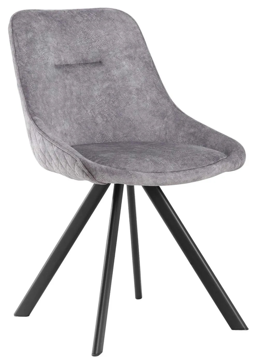 Set of 2 Chicago Grey Fabric Dining Chair