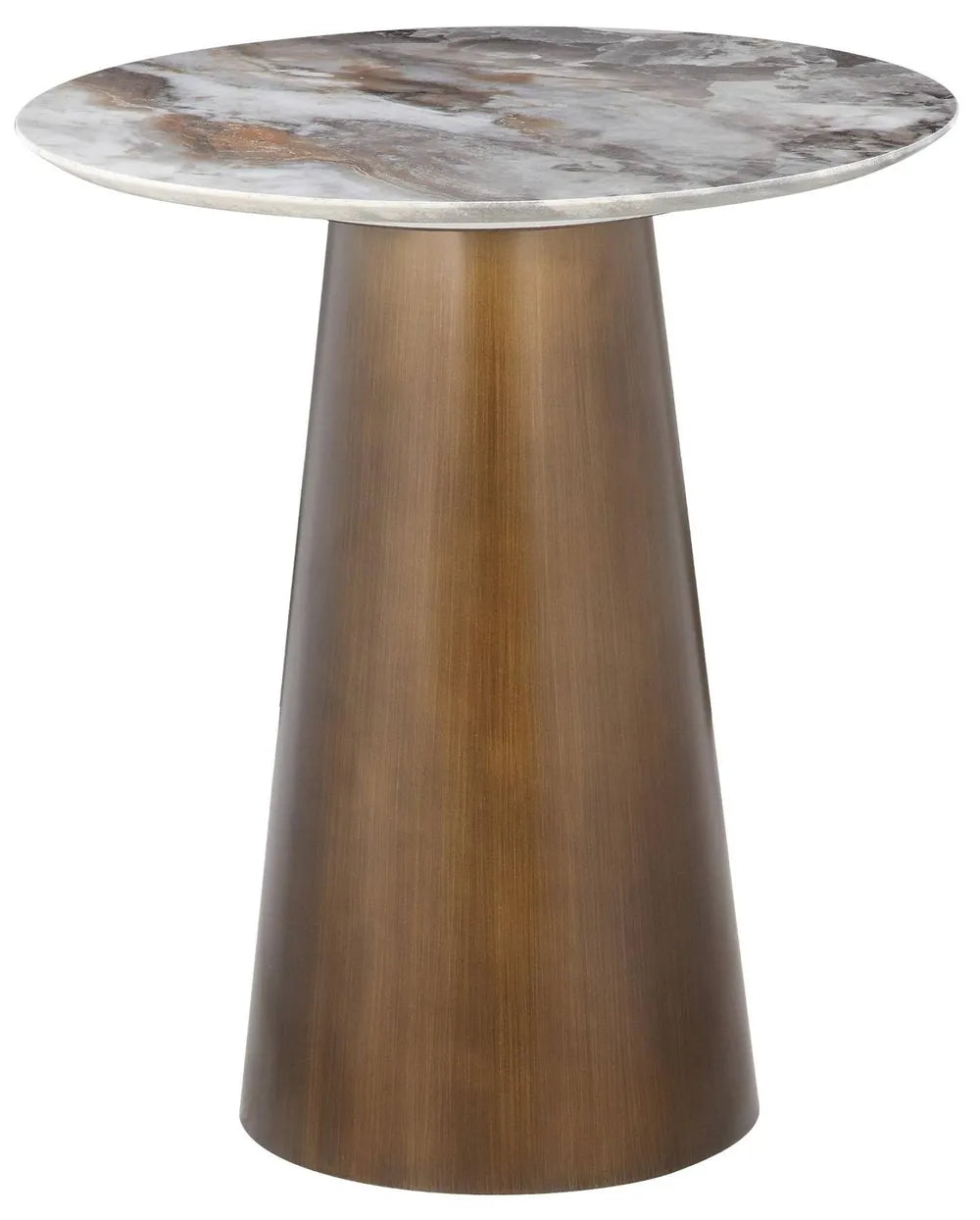 Chicago White Ceramic Round Pedestal Coffee Table