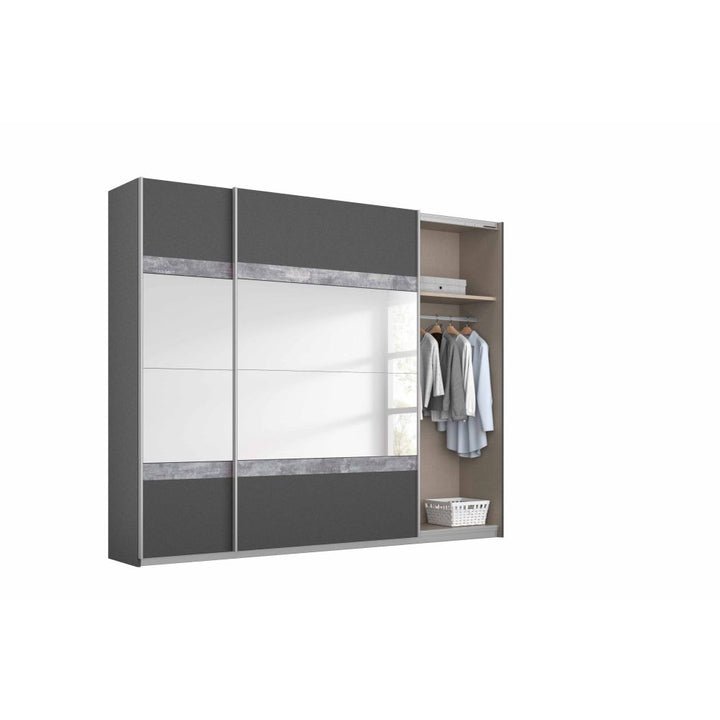 Rauch Penzberg Sliding Door Wardrobe Metallic Grey