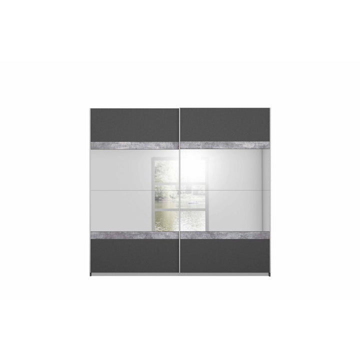 Rauch Penzberg Sliding Door Wardrobe Metallic Grey