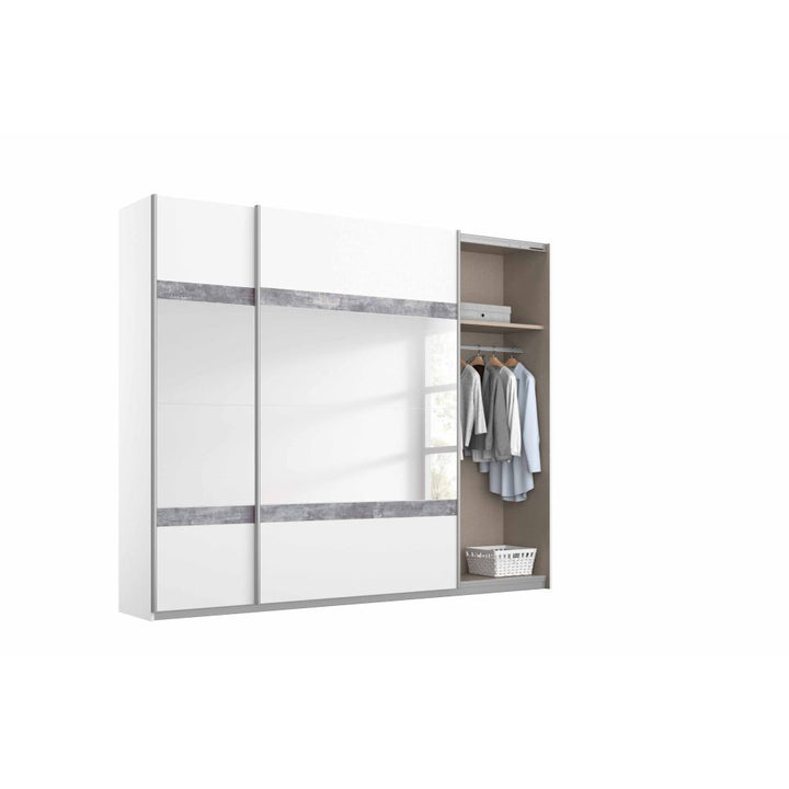 Rauch Penzberg Sliding Door Wardrobe Metallic Grey