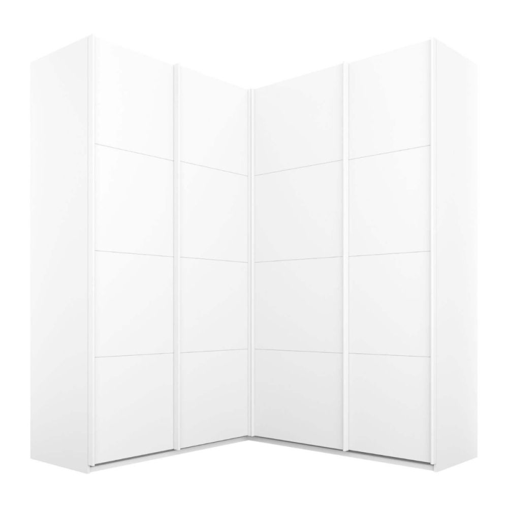 Rauch Luma 181cm 4 Door Corner Sliding Wardrobe with 4 Decor Doors