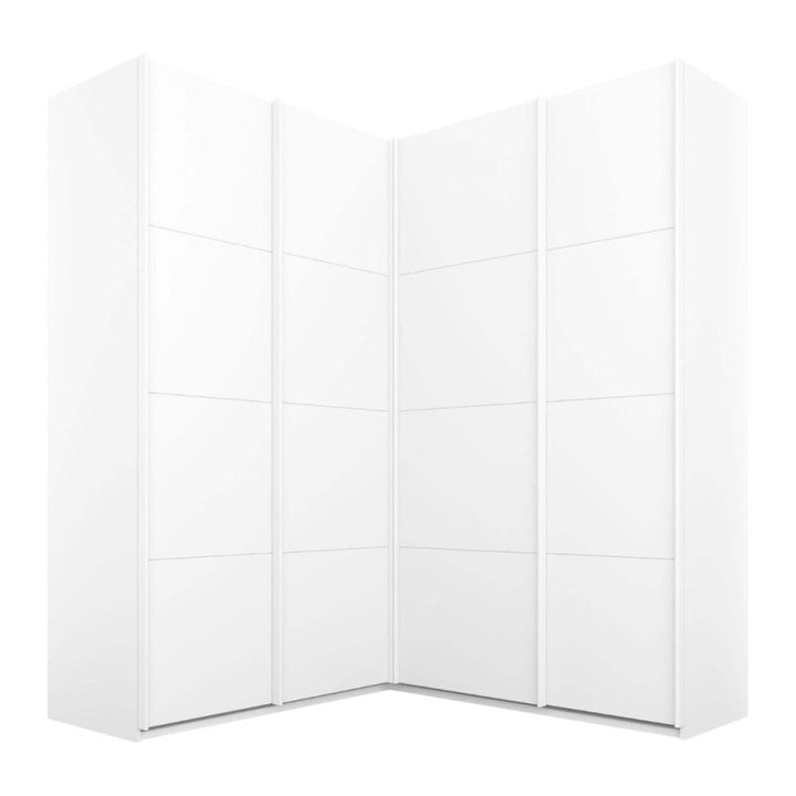 Rauch Luma 181cm 4 Door Corner Sliding Wardrobe with 4 Decor Doors