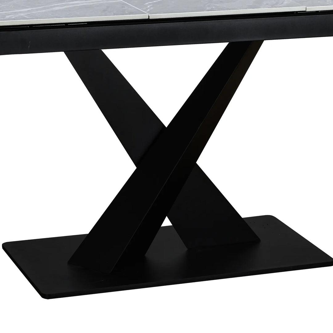 Extending Ceramic Dining Set: 140cm to 180cm | Space-Saving | 4 Upholstered Chairs