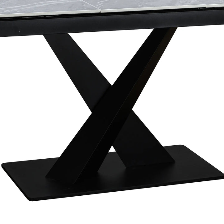 Extending Ceramic Dining Set: 140cm to 180cm | Space-Saving | 4 Upholstered Chairs