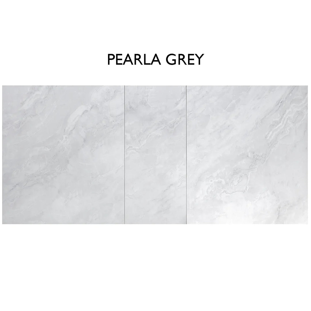 Extending Ceramic Dining Set: 140cm to 180cm | Space-Saving | 4 Upholstered Chairs