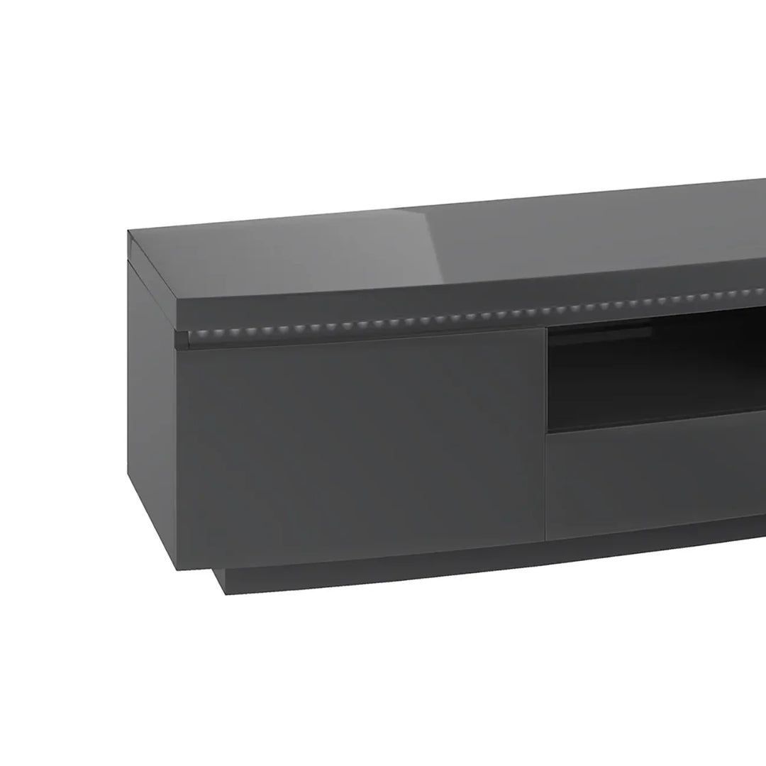 Lumineo White High Gloss TV Entertainment Unit with LED Lighting