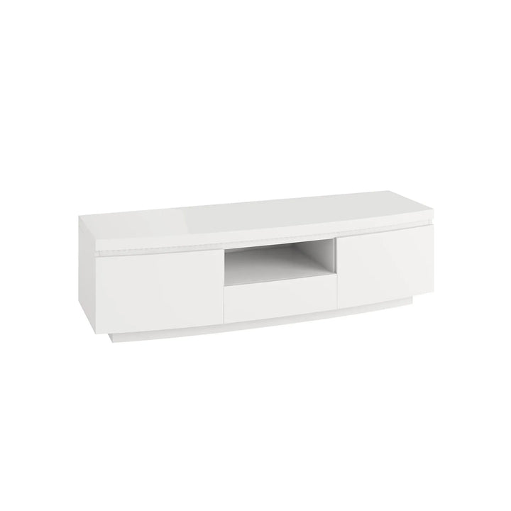 Lumineo White High Gloss TV Entertainment Unit with LED Lighting