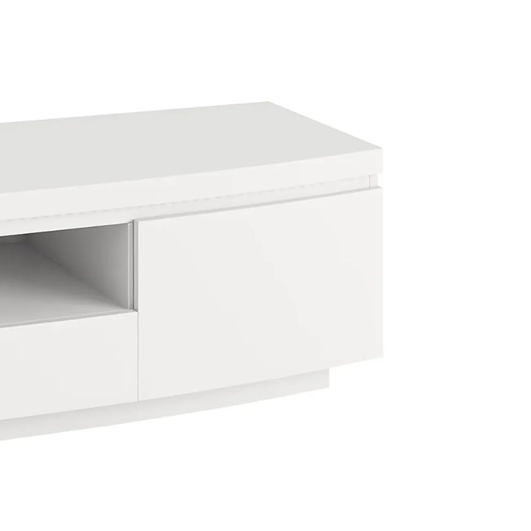 Lumineo White High Gloss TV Entertainment Unit with LED Lighting