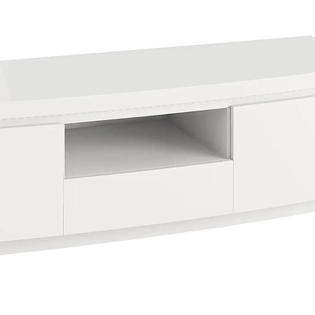 Lumineo White High Gloss TV Entertainment Unit with LED Lighting