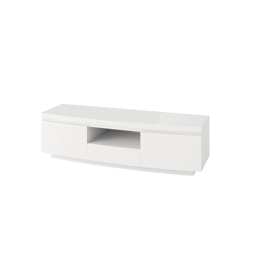 Lumineo White High Gloss TV Entertainment Unit with LED Lighting