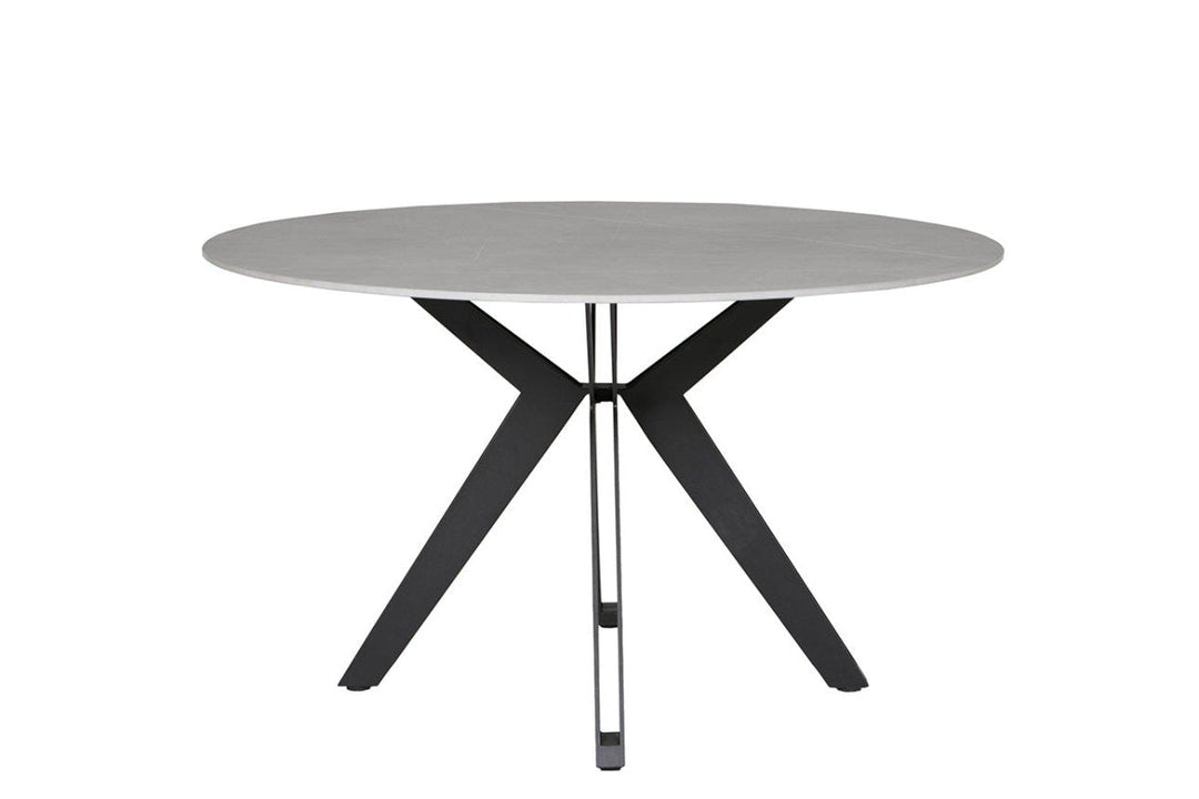 Vogue 130cm Circular Dining Set with Slate-Effect Stone Top