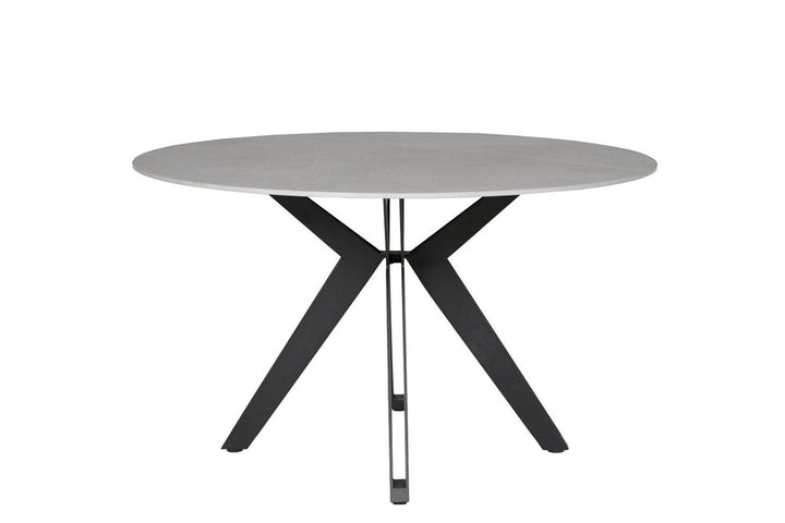 Vogue 130cm Circular Dining Set with Slate-Effect Stone Top