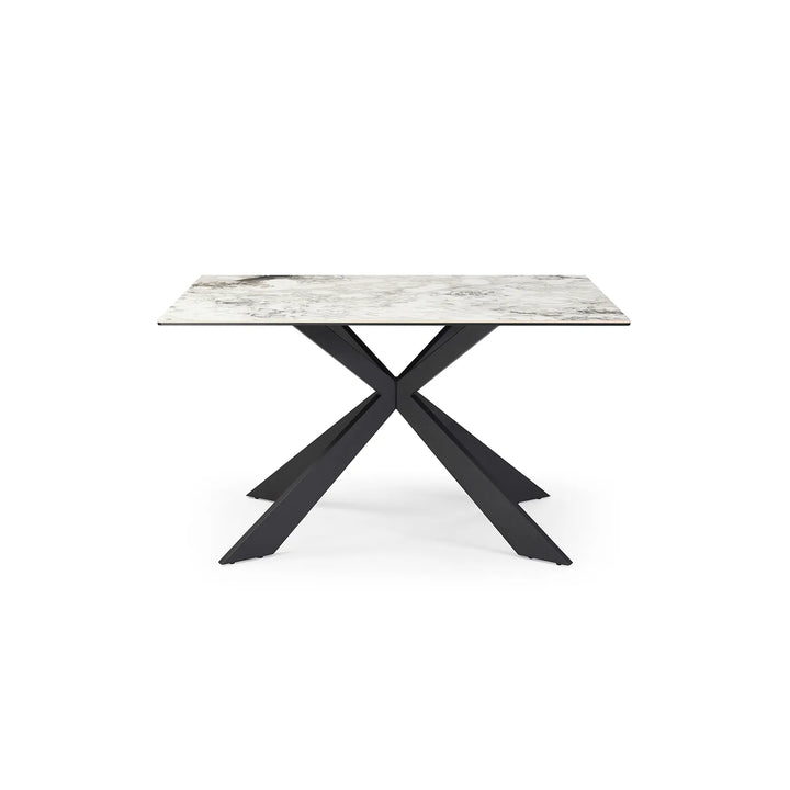 Cosmic Grey Marble Dining Set with Boucle Chairs