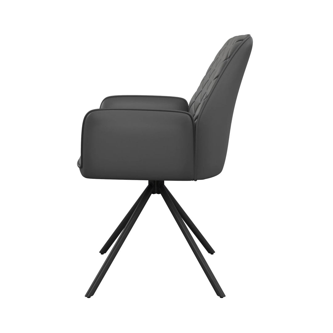 Lina 120-200cm Grey Gloss Ceramic Extending Dining Set