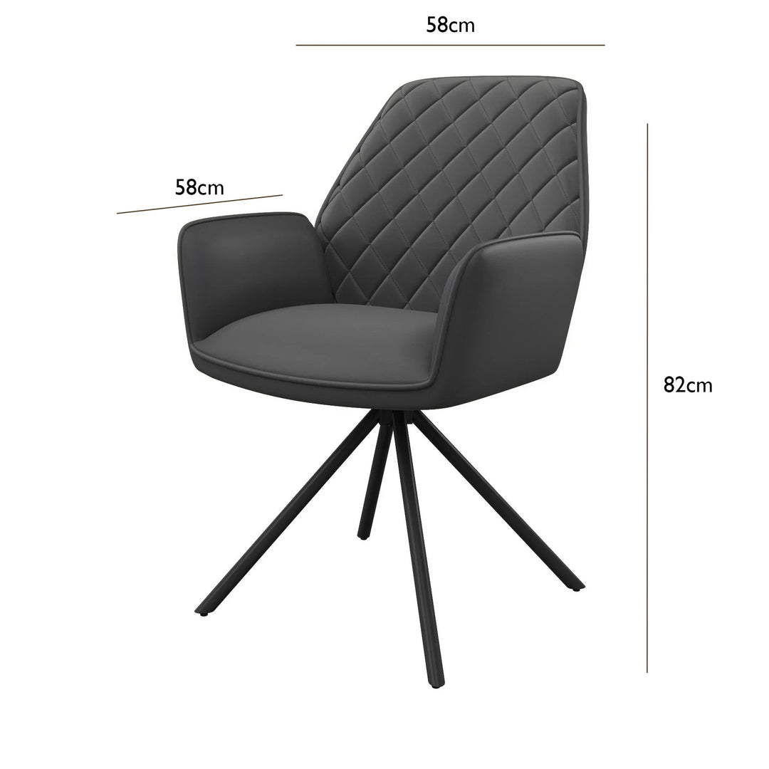 Lina 120-200cm Grey Gloss Ceramic Extending Dining Set