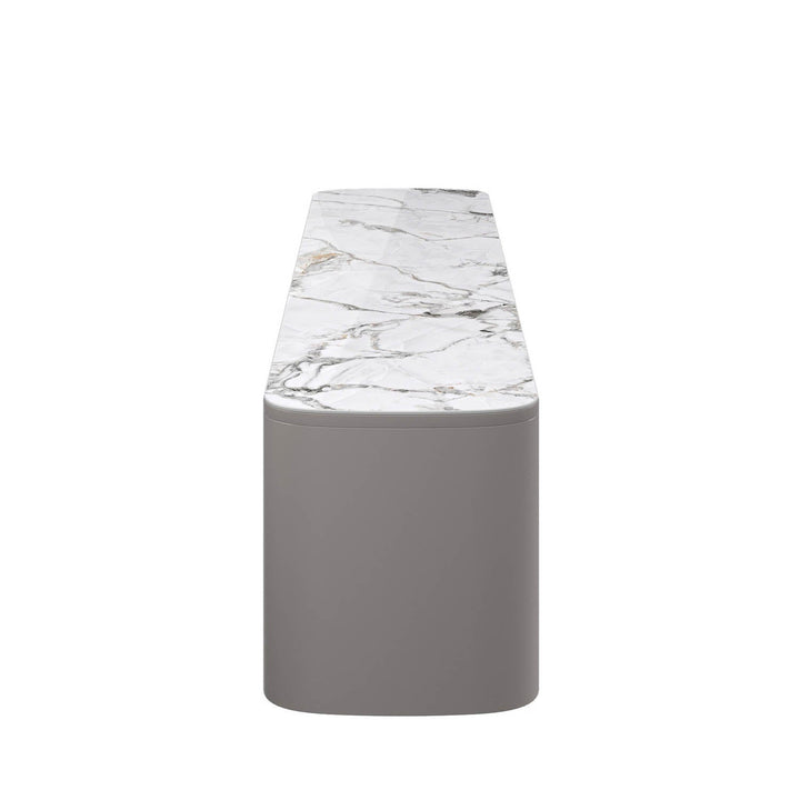 Sereno Large TV Unit with White Ceramic Finish