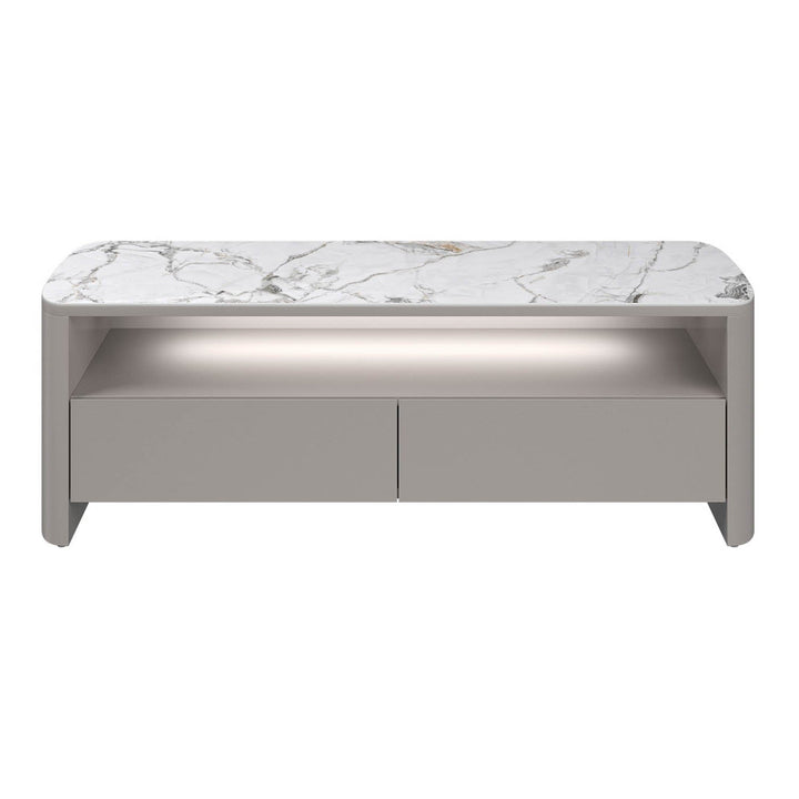 Sereno Large TV Unit with White Ceramic Finish