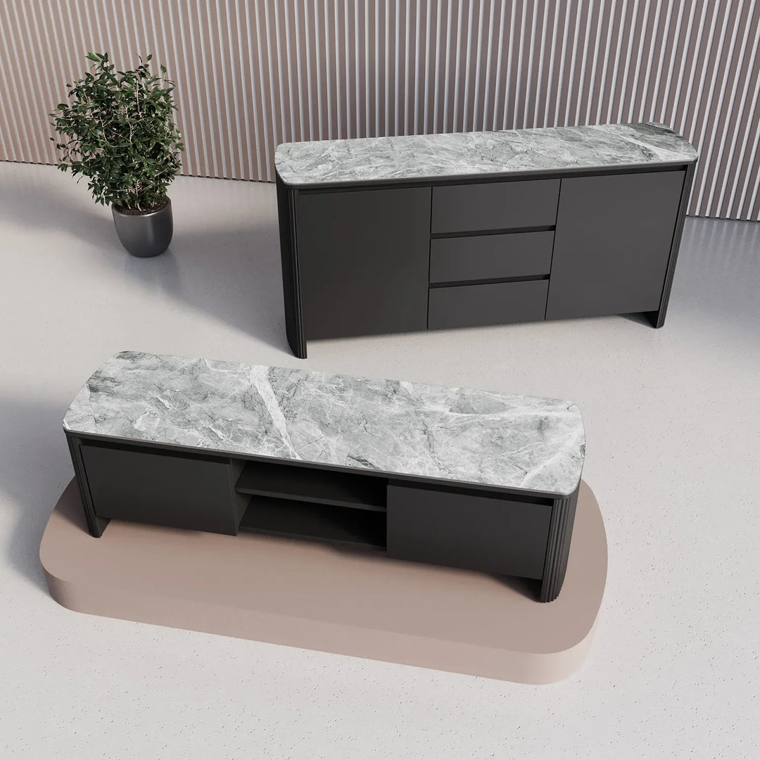 Verona Large Light Grey Ceramic TV-Unit