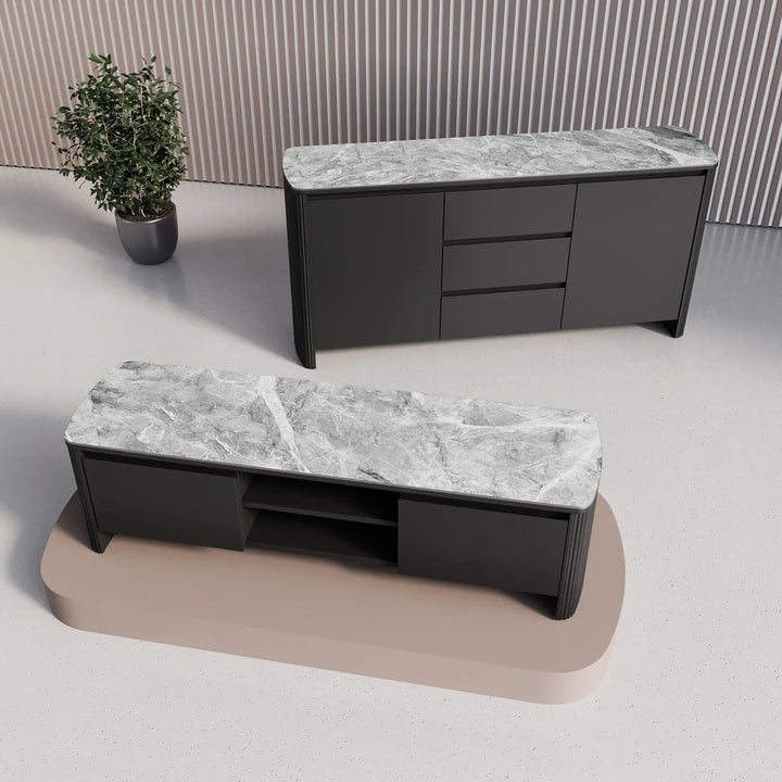 Verona Large Light Grey Ceramic TV-Unit