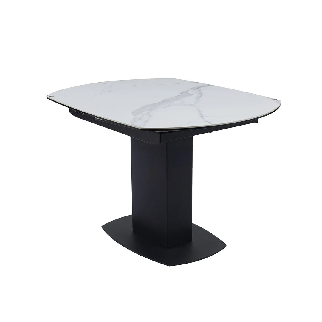 Ramada Swivel Extension Dining Table Set with 4 Grey Swivel Chairs