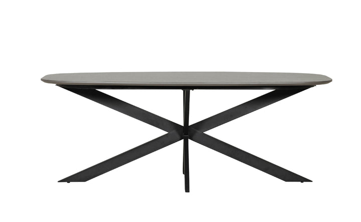 Sadia Oval Dining Table Set - Smoke 1600mm