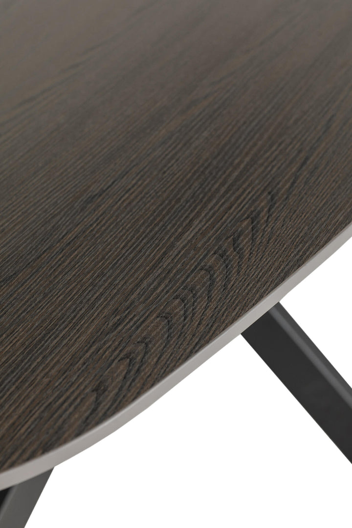 Sadia Oval Dining Table Set - Smoke 2000mm