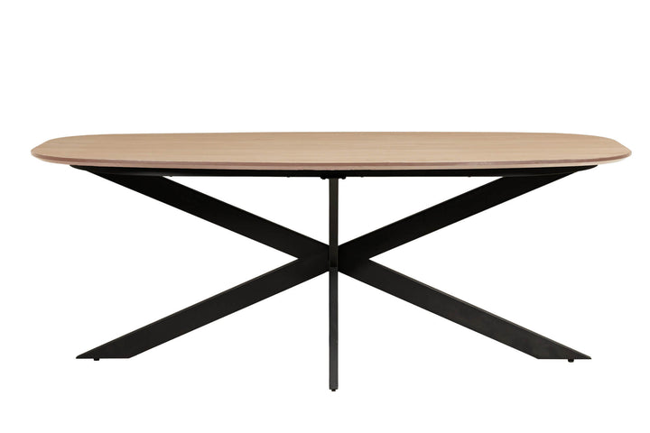 Sadia Oval Dining Table Set - Natural 2000mm