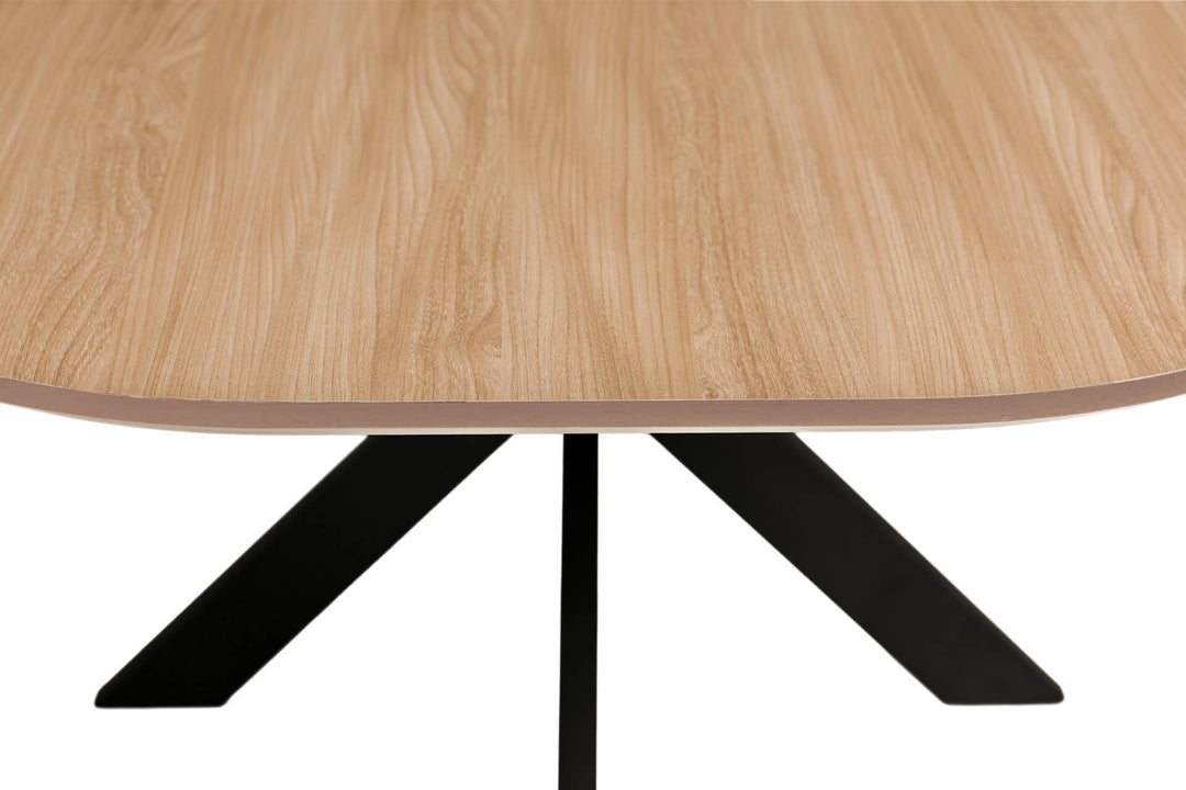 Sadia Oval Dining Table Set - Natural 2000mm