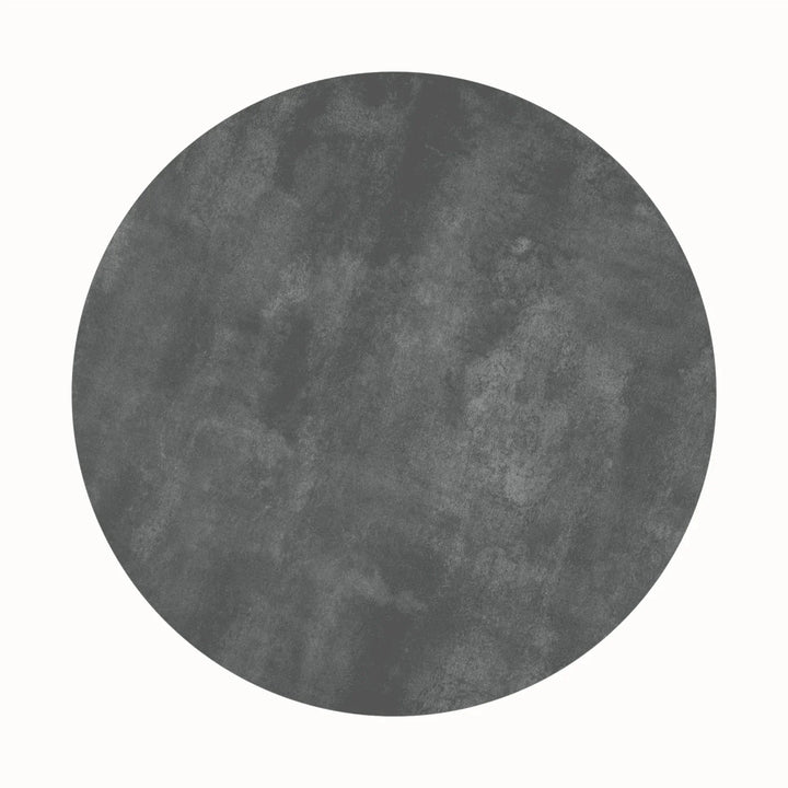 Toronto 110 cm Grey Ceramic Round Dining Table Set with 4 Grey Fabric Chairs