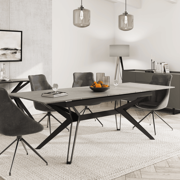 Falcon Light Grey Sintered Stone Dining Set