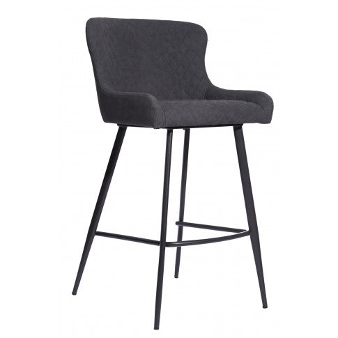Alpha Bar Stool Grey PU