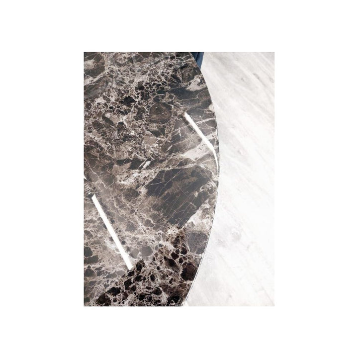 Sorrento Black Marble Top Dining Table Set