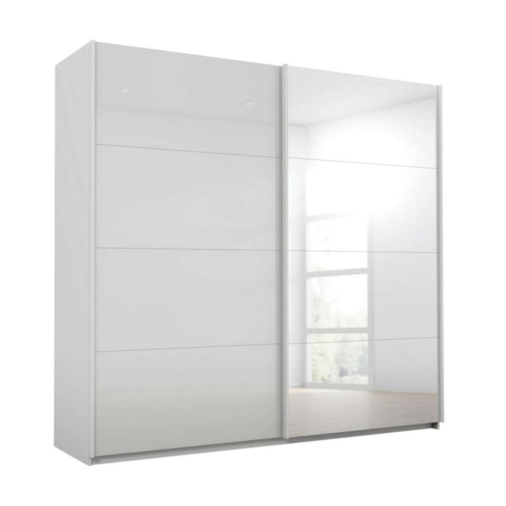Rauch Luma 271cm 2 Door Sliding Wardrobe with 1 Glass Door and 1 Mirror Door