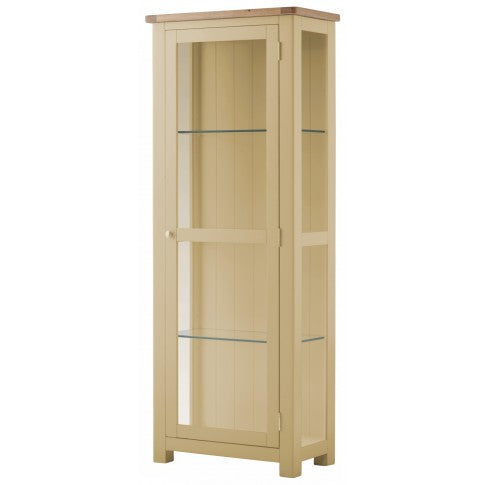 Portland Glazed Display Cabinet - stone