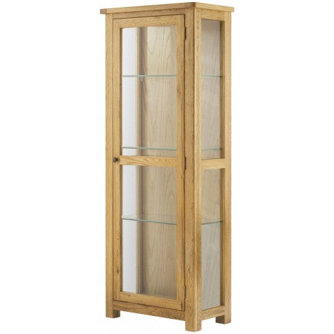 Portland Glazed Display Cabinet - oak