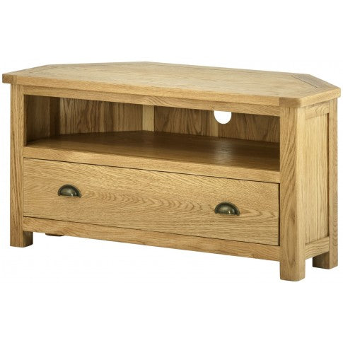 Portland Corner TV Cabinet-oak