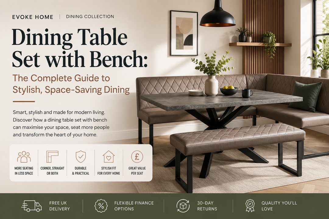 dining table set with bench