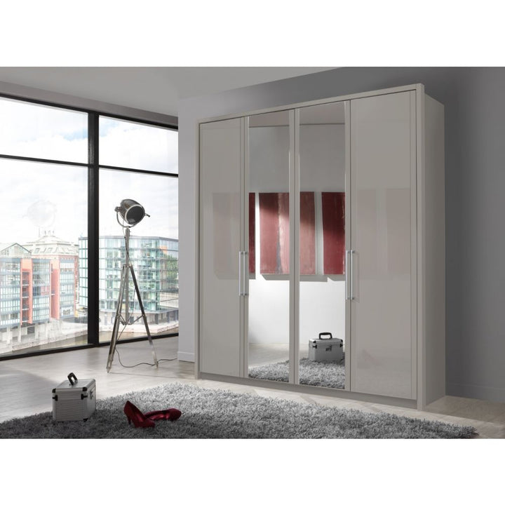 Kacey - Pebble grey glass & mirror front