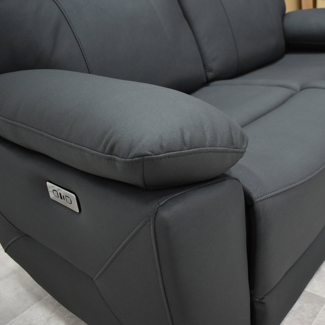 Vancouver 2 Seater Electric Recliner Sofa - Coal