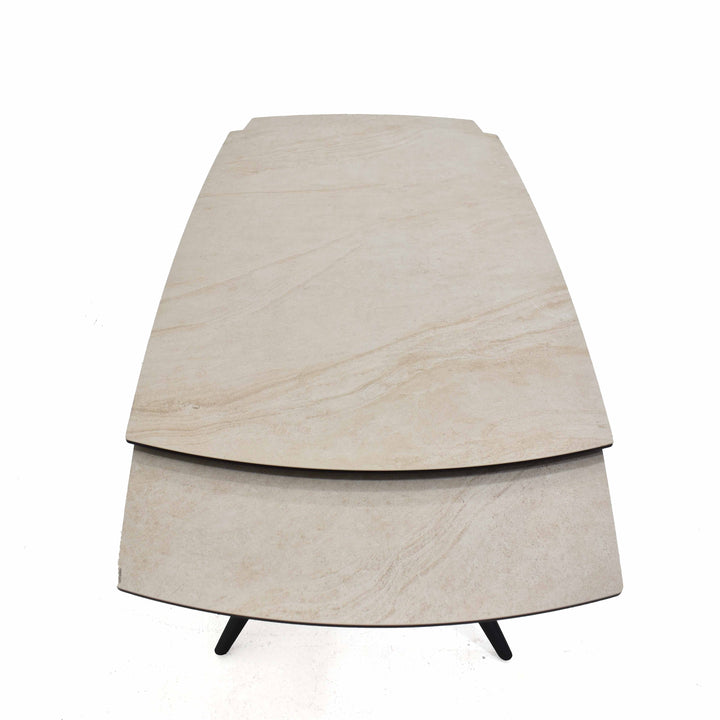 Euphoria Italian ceramic table in matte grey