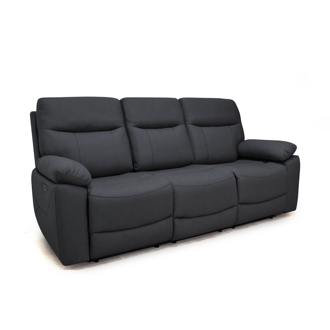 Vancouver 3 Seater Electric Recliner Sofa - Coal