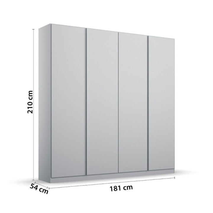 Rauch Monostar Silk Grey 4 Door Hinged Wardrobe W181CM