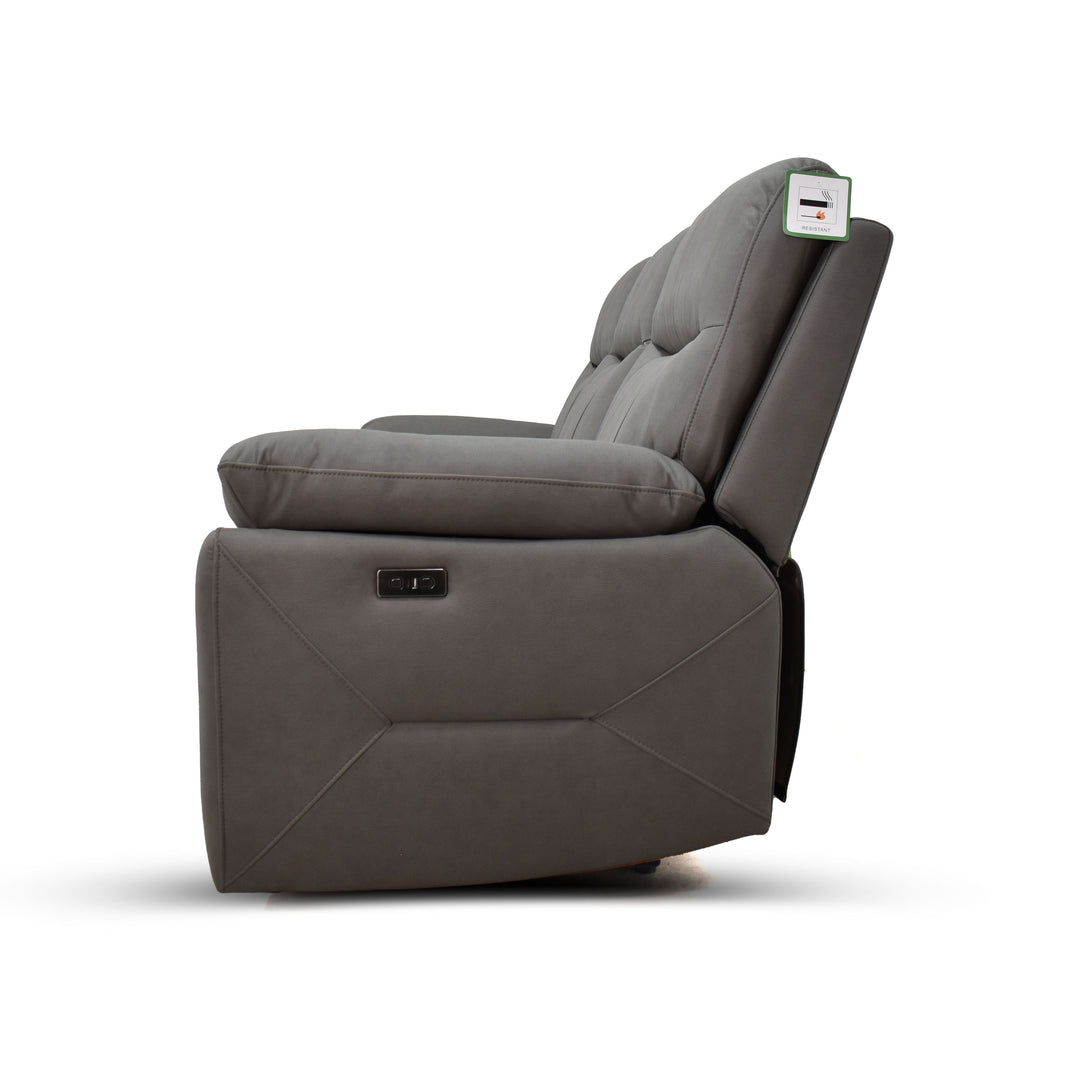 Vancouver 2 Seater Electric Recliner Sofa - Coal