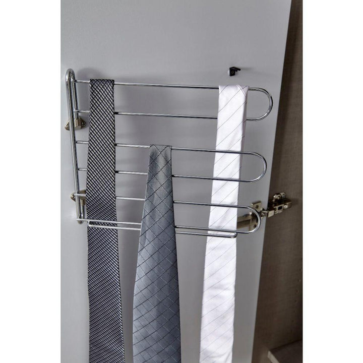 Mainz 4 Door Hinged Combi Wardrobe in Silk Grey - Evoke Home 