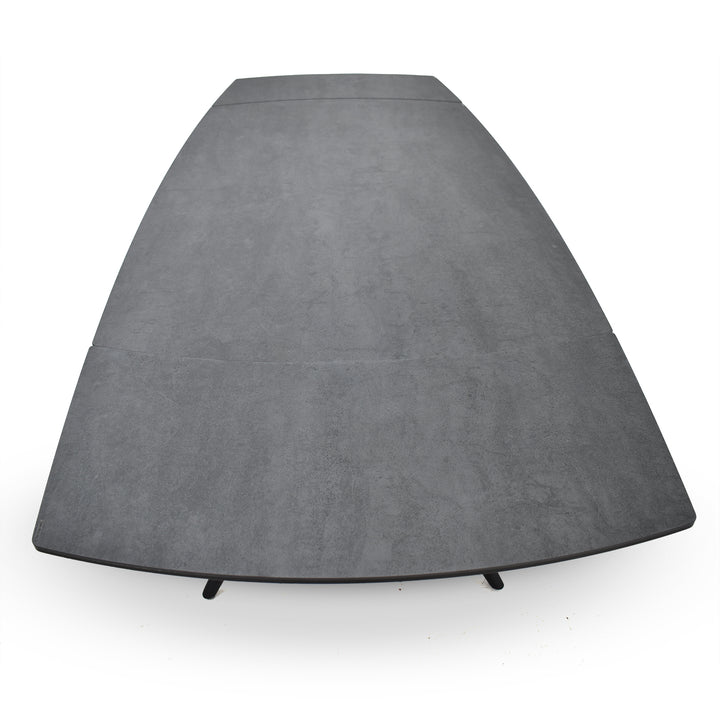 Euphoria Italian ceramic table in matte grey